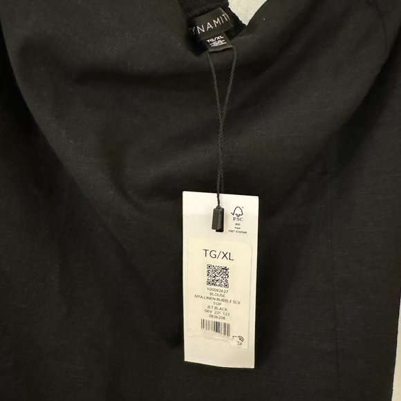 NWT Dynamite Nya Linen Bubble Sleeve Top - Picture 4 of 5